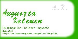 auguszta kelemen business card